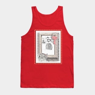 Keeshond Christmas Winter Window Tank Top